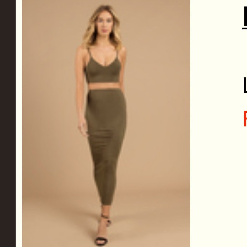 Tobi two piece skirt set